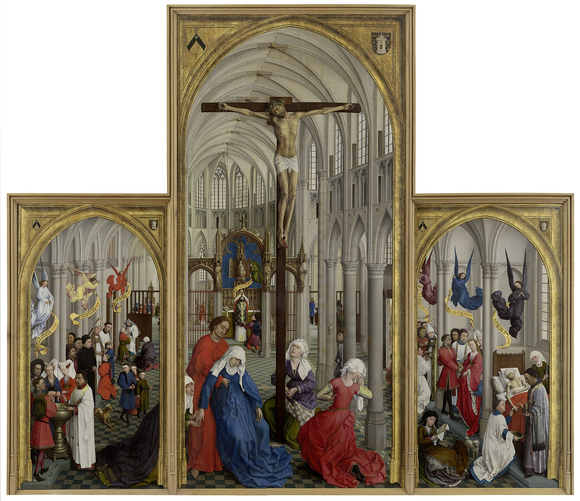 Imagem de referência de Retábulo dos Sete Sacramentos, descrito nos dados abertos como pintura de Rogier van der Weyden