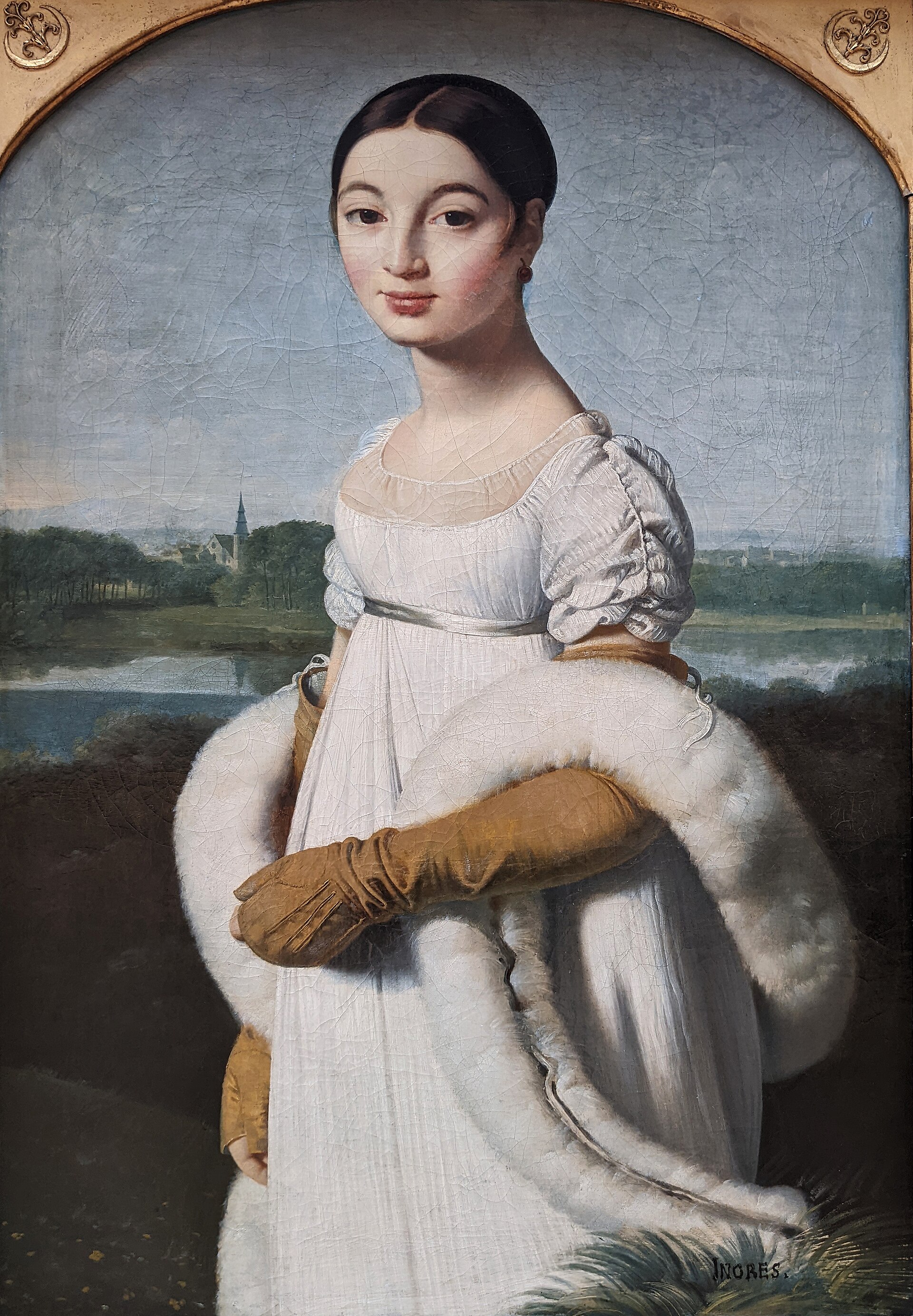 Imagem de referência de Mademoiselle Caroline Rivière, descrito nos dados abertos como pintura de Jean-Auguste Dominique Ingres