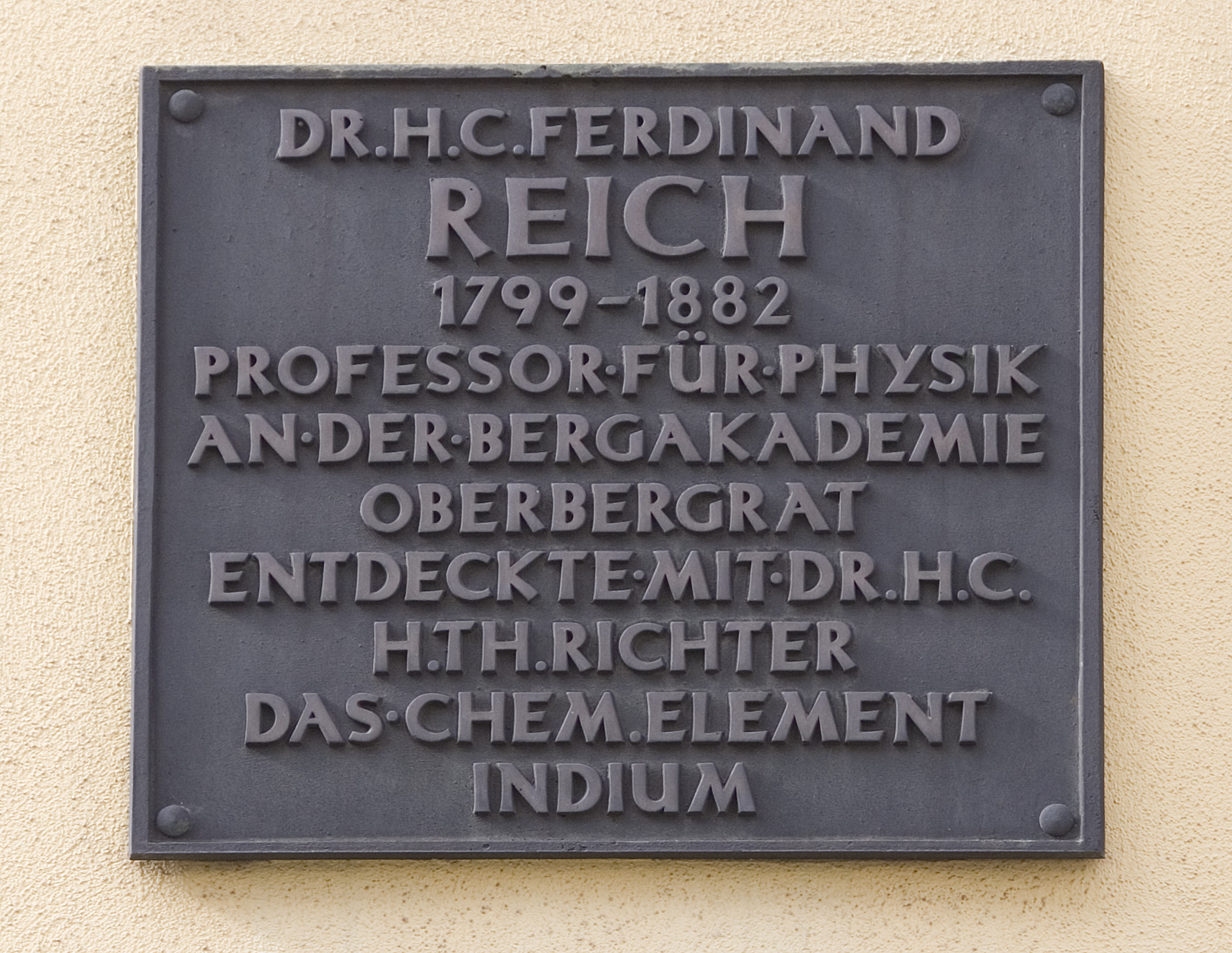 Imagem de referência relacionada a Ferdinand Reich, item descrito como químico alemão
