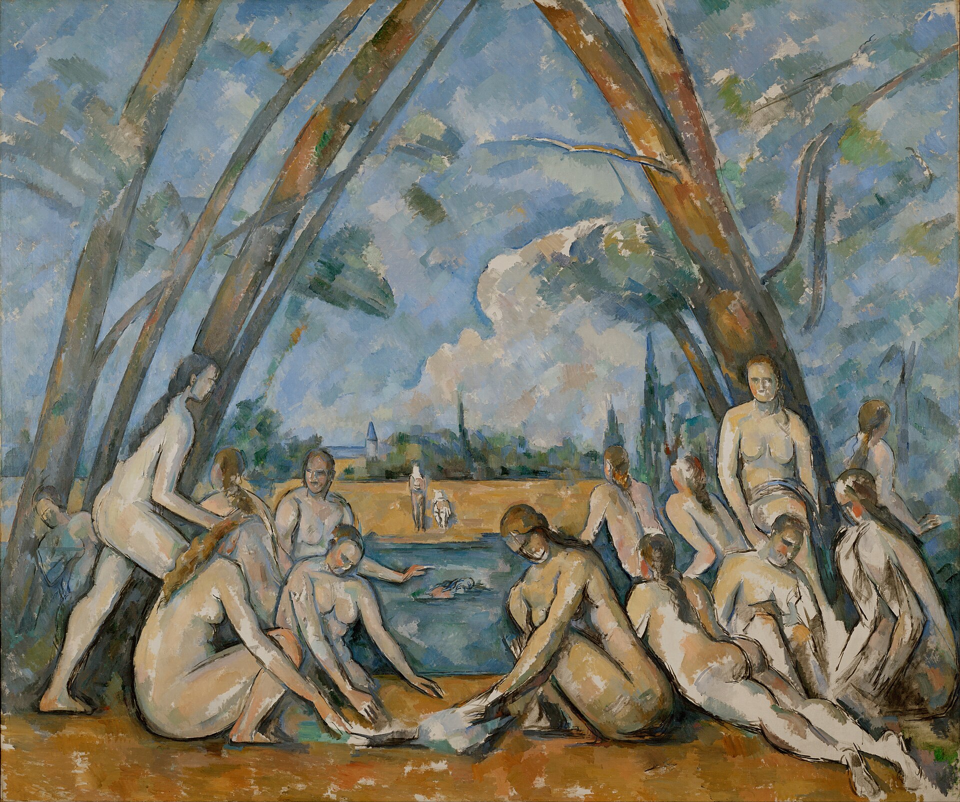 Imagem de referência de Os Banhistas, descrito nos dados abertos como pintura de Paul Cézanne