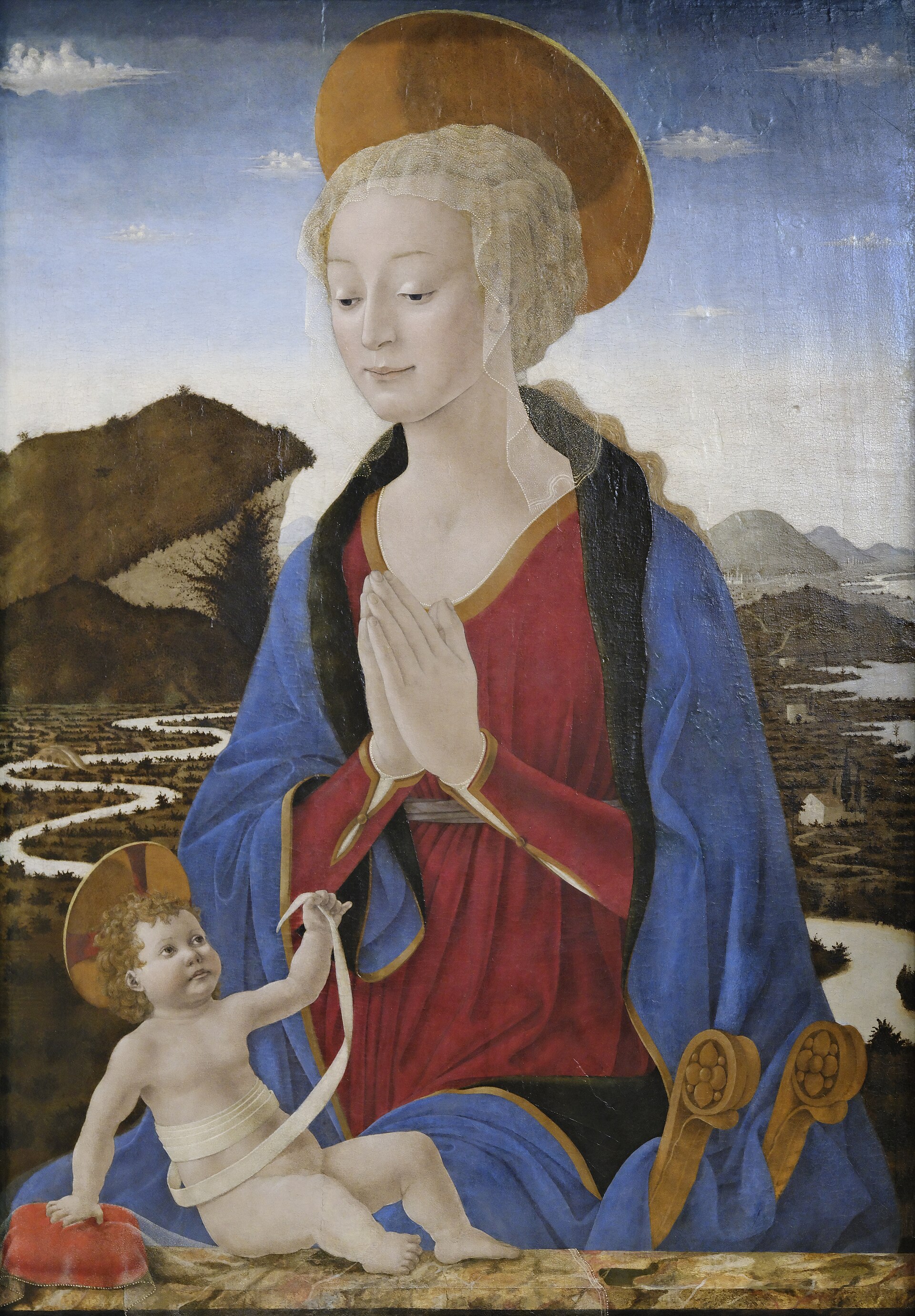 Imagem de referência de Madona com Menino, descrito nos dados abertos como pintura de Alesso Baldovinetti