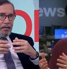 Merval Pereira e Mônica Waldvogel tiveram um atrito na 'Central das Eleições' Foto: Reproduções