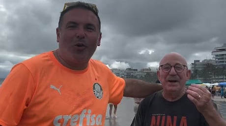 Gottino é surpreendido por crianças durante reportagem na Arena Pacaembu: ‘Dá uma olhada na galera’