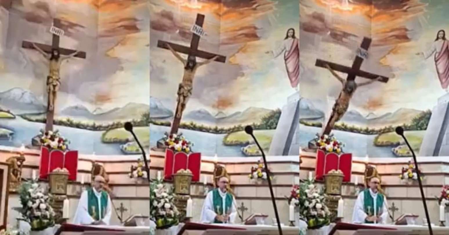 Padre morre ap&oacute;s ser atingido por cruz enquanto celebrava missa no Equador.