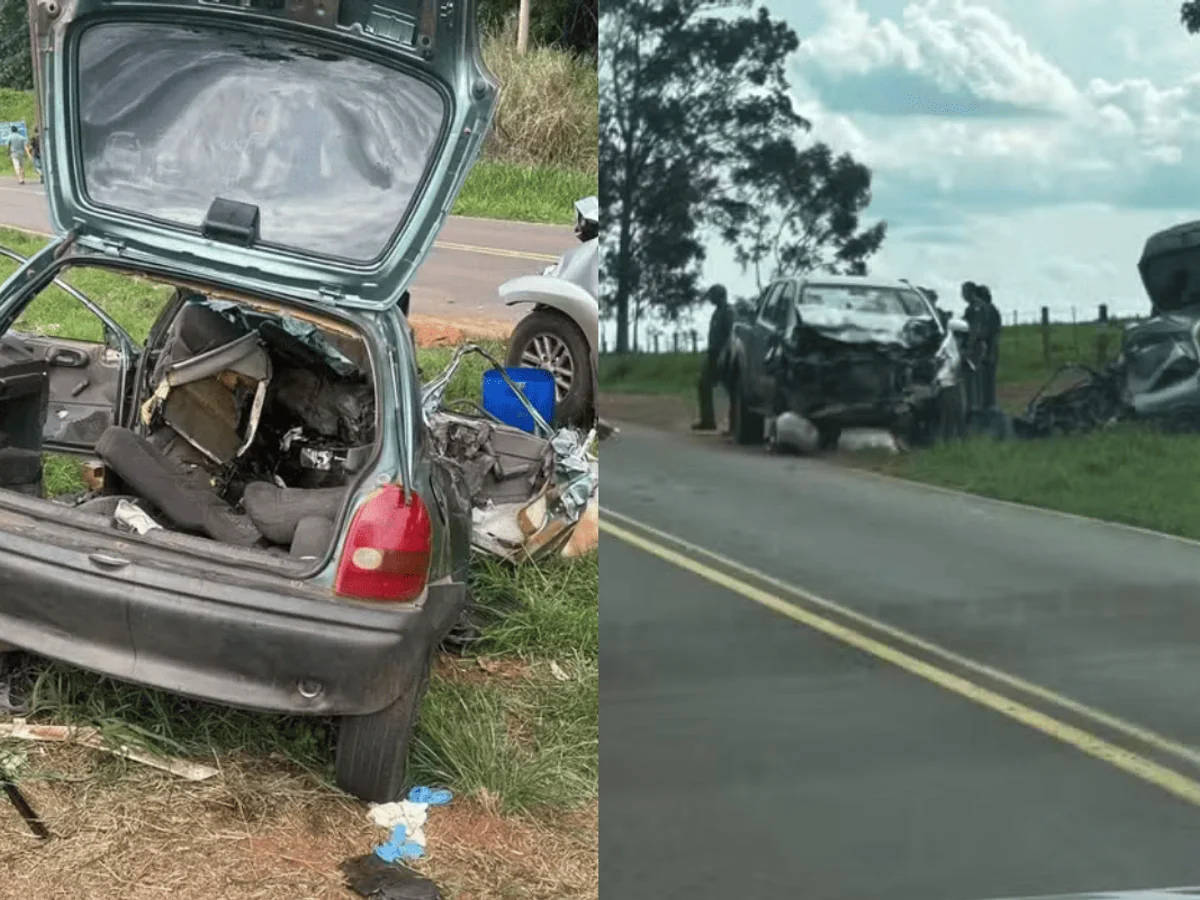 Acidente entre carro e caminhonete deixa 5 mortos em rodovia do interior