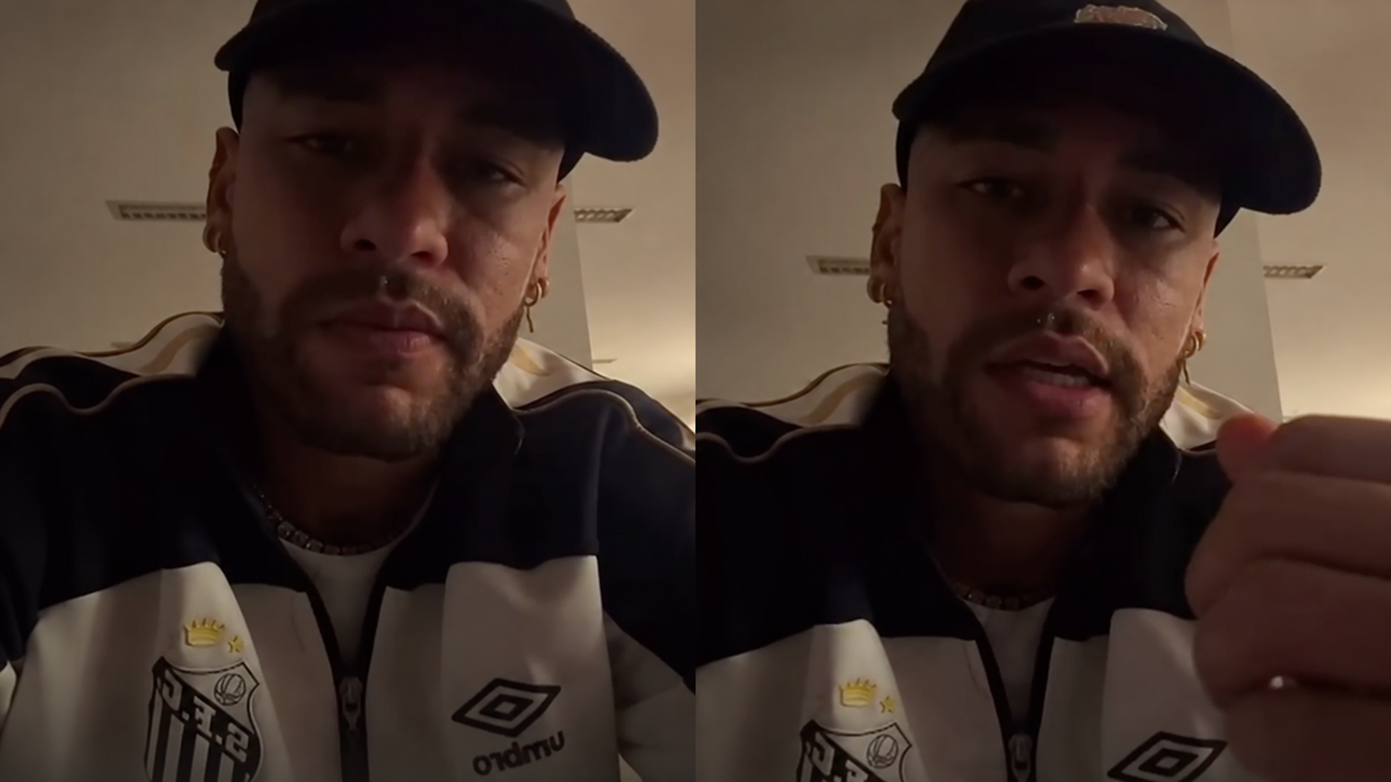 Neymar em sequ&ecirc;ncia de v&iacute;deos em que xinga Nestor