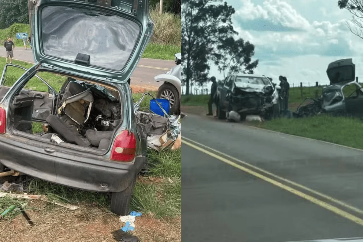 Acidente entre carro e caminhonete deixa 5 mortos em rodovia do interior